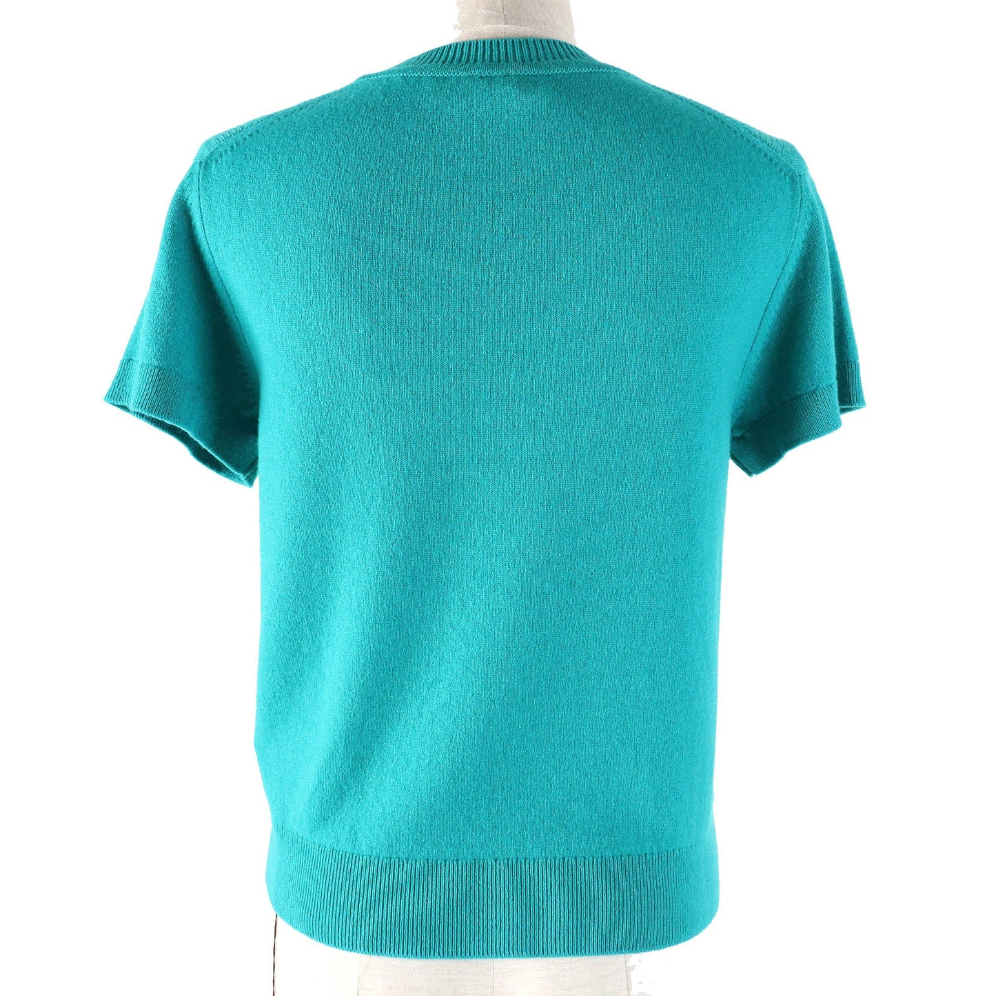 HERMES Short sleeve knit 4E2600D1 Main: 100% cashmere Emerald green Women 38
