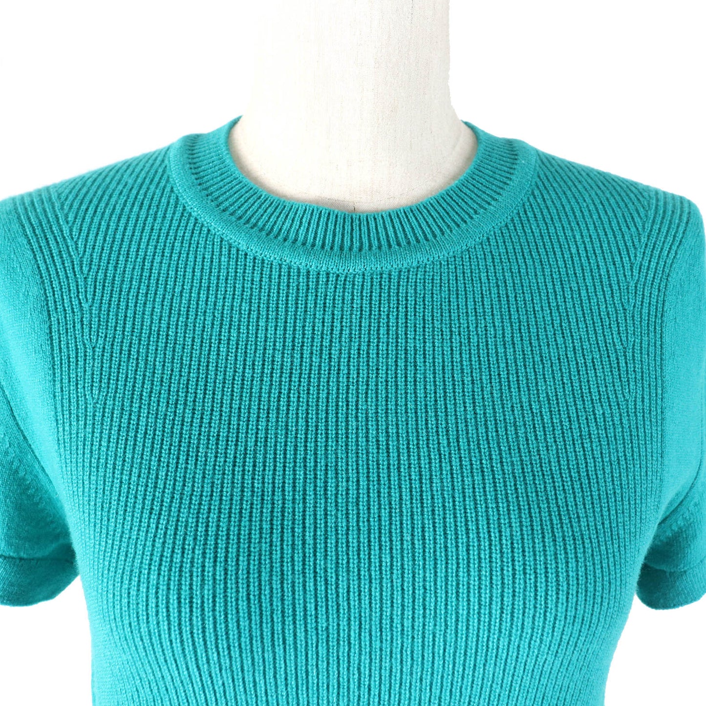 HERMES Short sleeve knit 4E2600D1 Main: 100% cashmere Emerald green Women 38