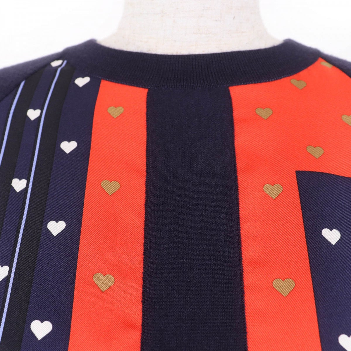 HERMES knit Main: 100% silk, part: 50% cashmere, part: 50% silk Navy BRIDES de GALA Brides for ceremonies Women 34