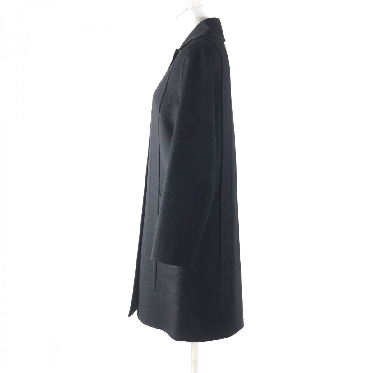 HERMES Stainless collar coat Main: 100% cashmere black Women 34