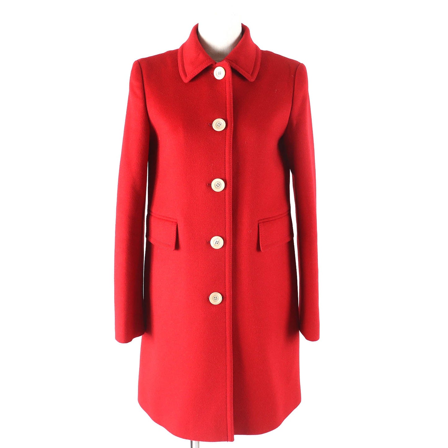 GUCCI Stainless collar coat 406947 ZFW04 Outer: 90% wool, Outer: 10% angora, Lining: 80% rayon, Lining: 20% polyester Red Women 38