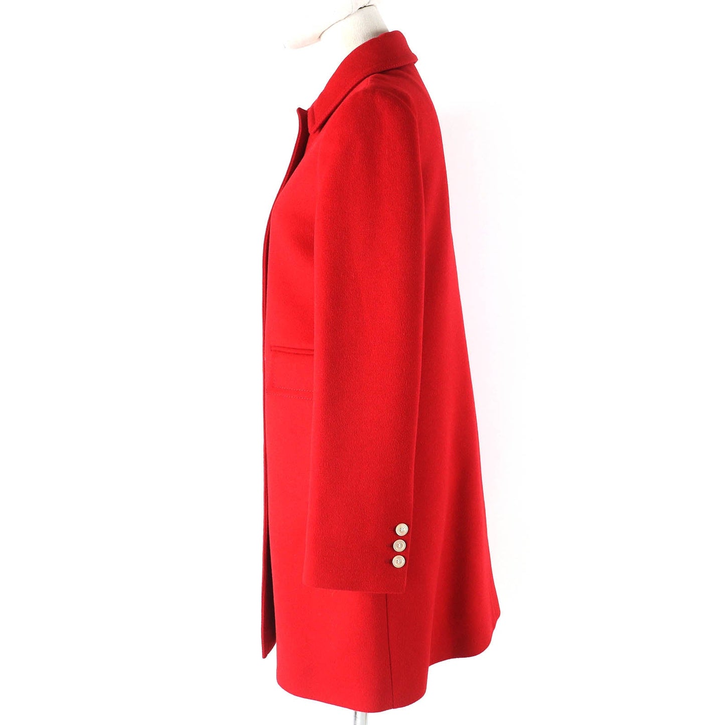 GUCCI Stainless collar coat 406947 ZFW04 Outer: 90% wool, Outer: 10% angora, Lining: 80% rayon, Lining: 20% polyester Red Women 38