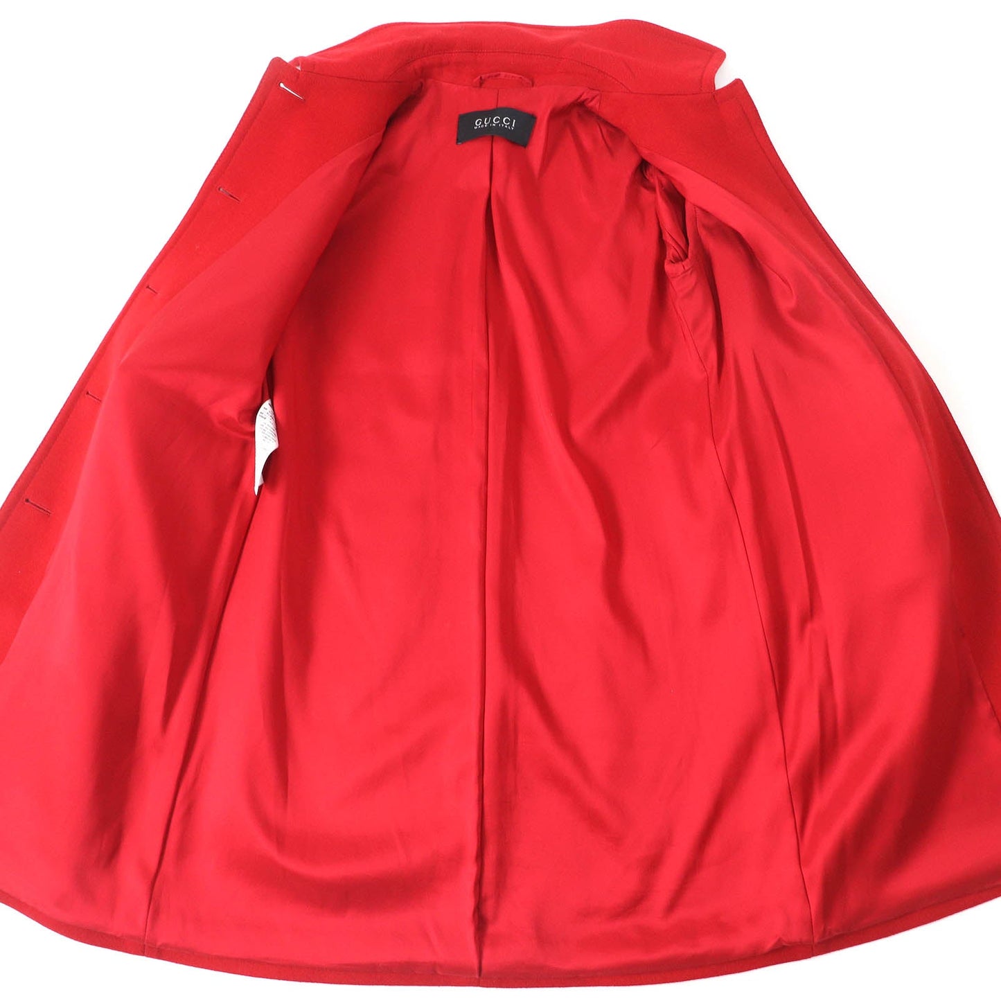 GUCCI Stainless collar coat 406947 ZFW04 Outer: 90% wool, Outer: 10% angora, Lining: 80% rayon, Lining: 20% polyester Red Women 38