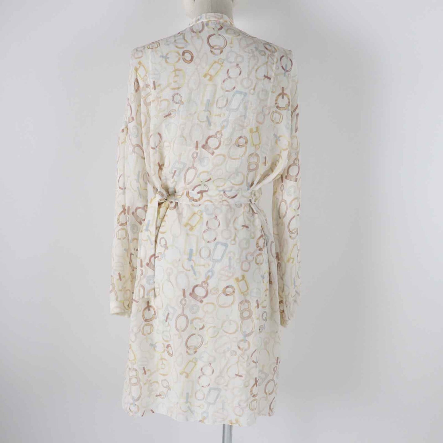 HERMES one piece 3H0514DN Main: 100% silk, petticoat 100% silk Multi Women 36