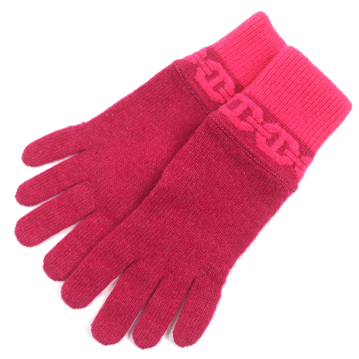 HERMES gloves H232006G Main: 99% cashmere, Main: 1% elastane Rose Extreme HEAVEN Women S