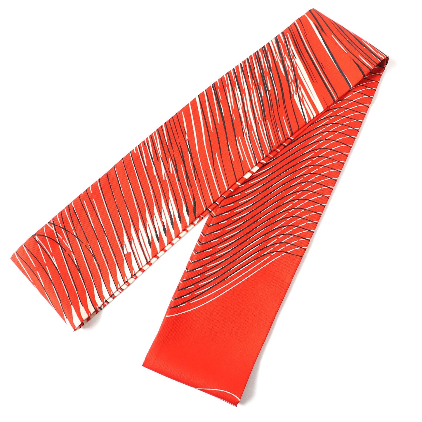 HERMES Other fashion goods Main: 100% silk Orange White Black Women