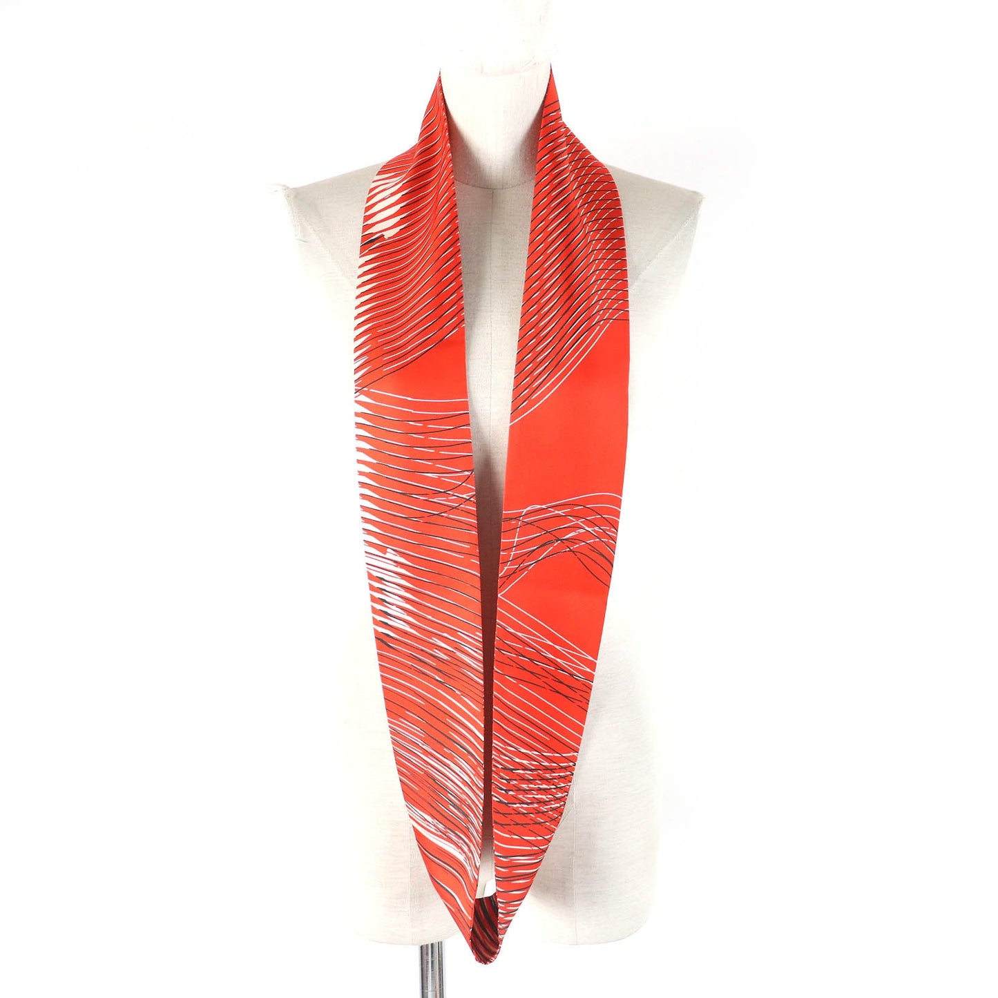 HERMES Other fashion goods Main: 100% silk Orange White Black Women