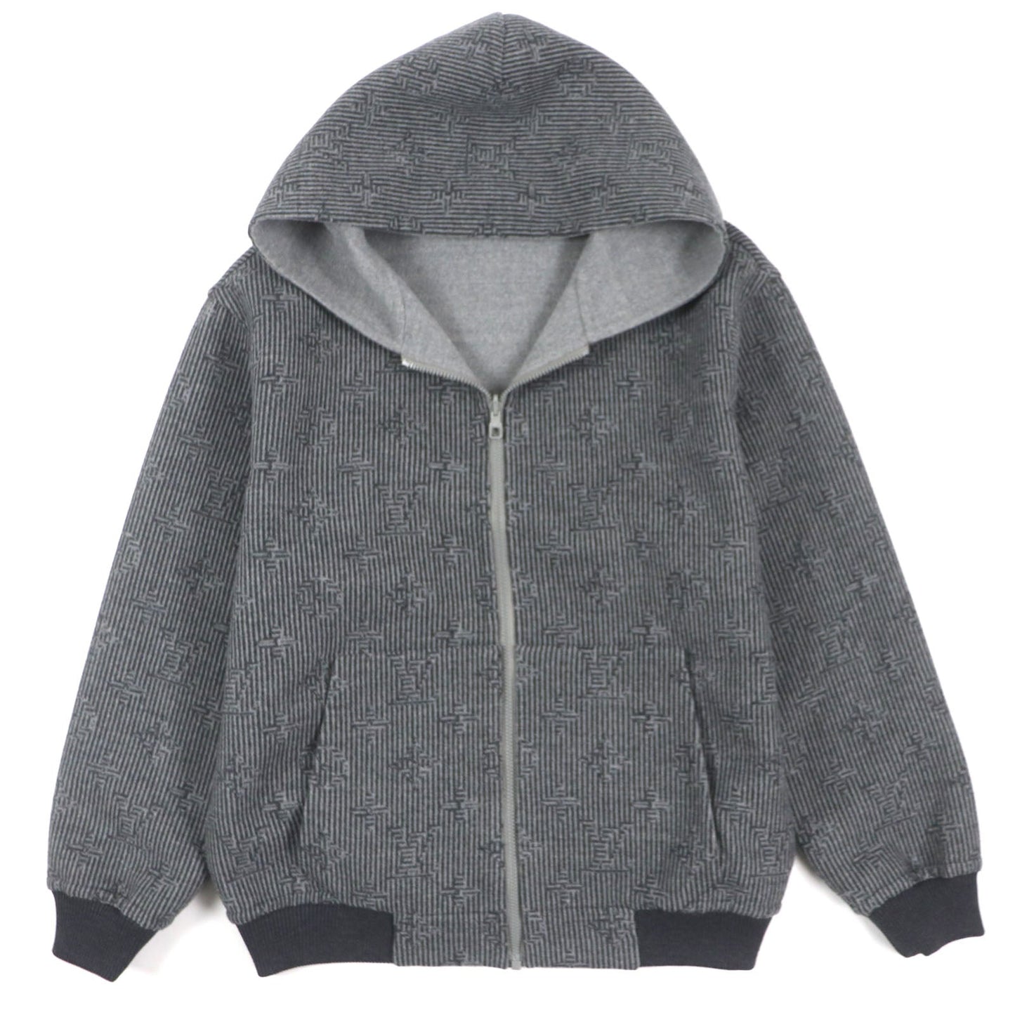 LOUIS VUITTON Blouson HOB52E Main: 99% wool, Main: 1% nylon gray Monogram mens 50