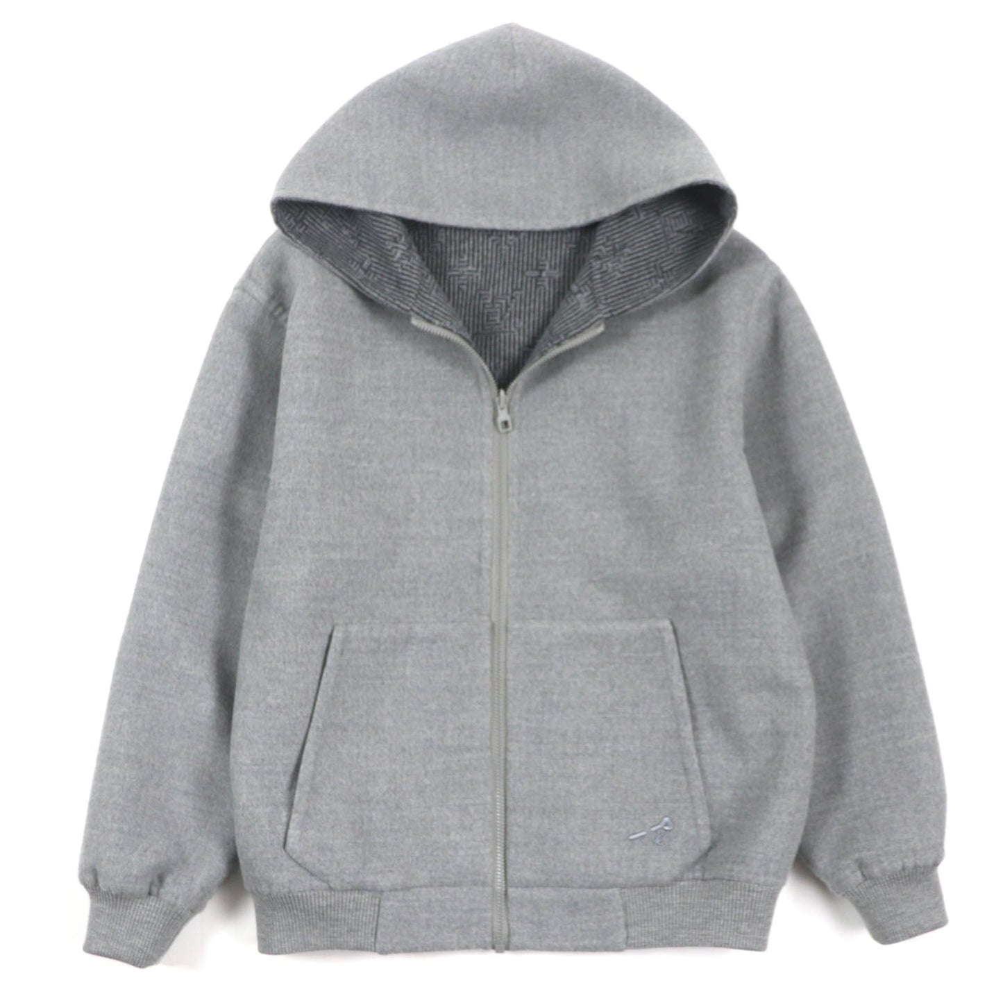 LOUIS VUITTON Blouson HOB52E Main: 99% wool, Main: 1% nylon gray Monogram mens 50