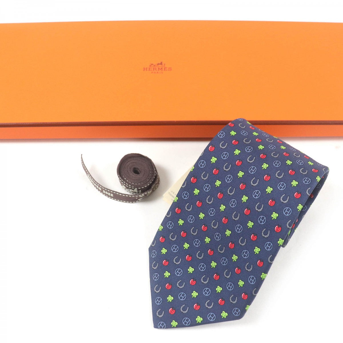 HERMES tie H606012T Main: 100% silk Marin JOB INTERVIEW mens