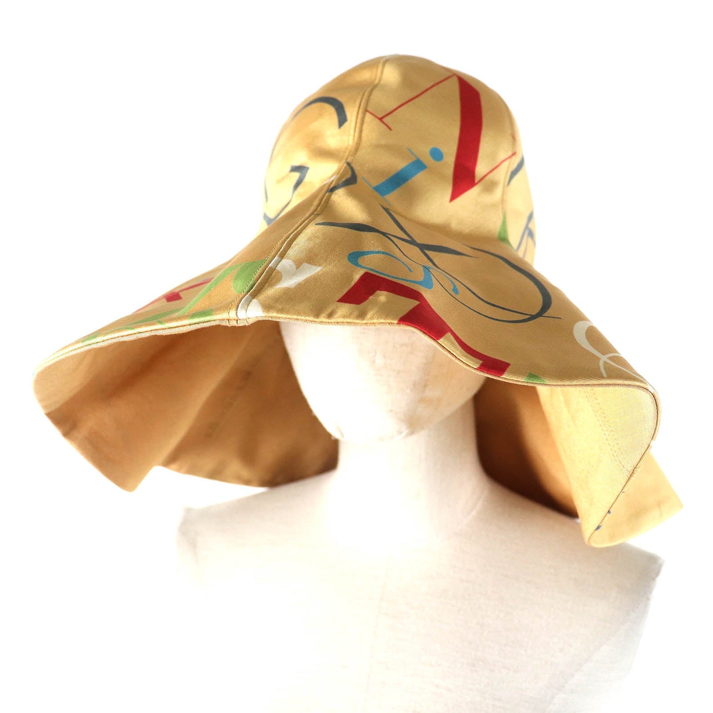 HERMES hat Outer: 100% silk, Lining: 50% linen, Lining: 50% silk Beige multicolor Women
