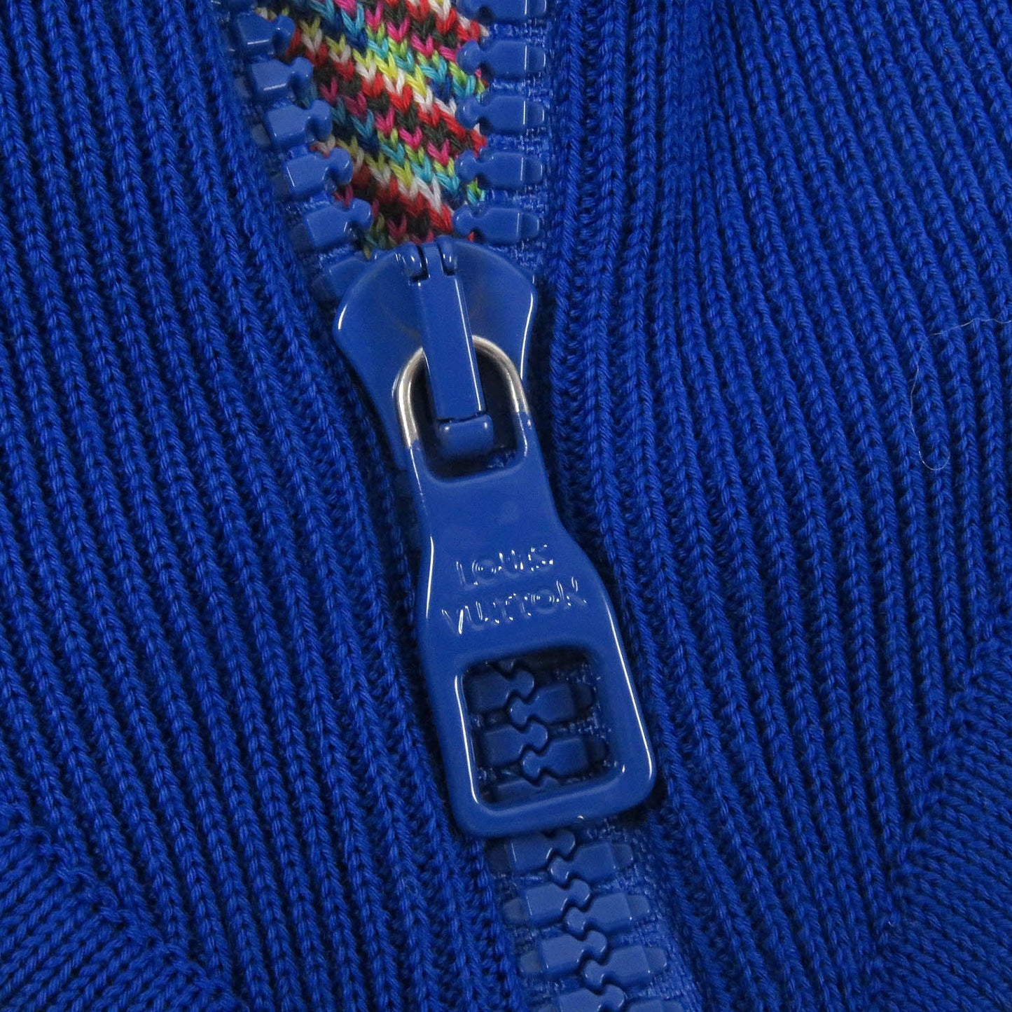 LOUIS VUITTON knit 1A8P4N Main: 97% cotton, Main: 2% nylon, Main: 1% polyurethane Blue type Multicolor mens XS
