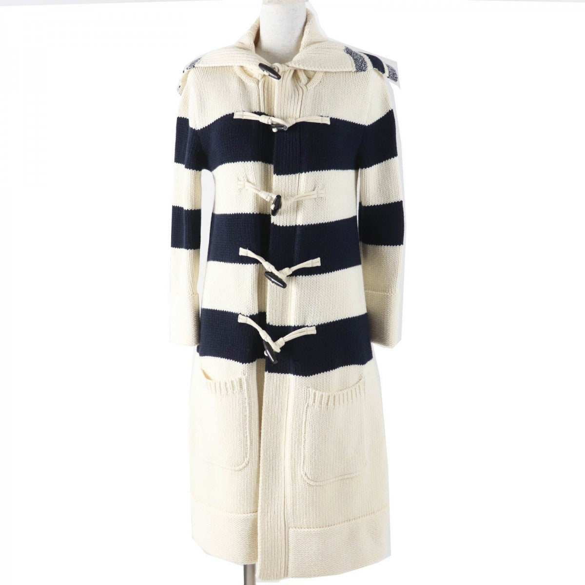 Christian Dior coat 144M01AM318 Main: 70% wool, Main: 30% cashmere Ivory navy Women 38