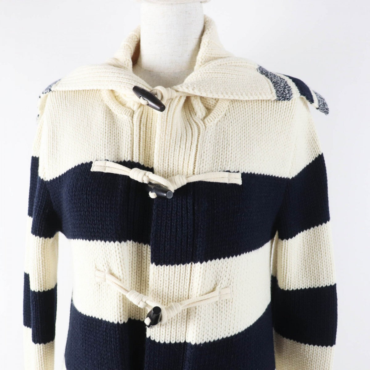 Christian Dior coat 144M01AM318 Main: 70% wool, Main: 30% cashmere Ivory navy Women 38