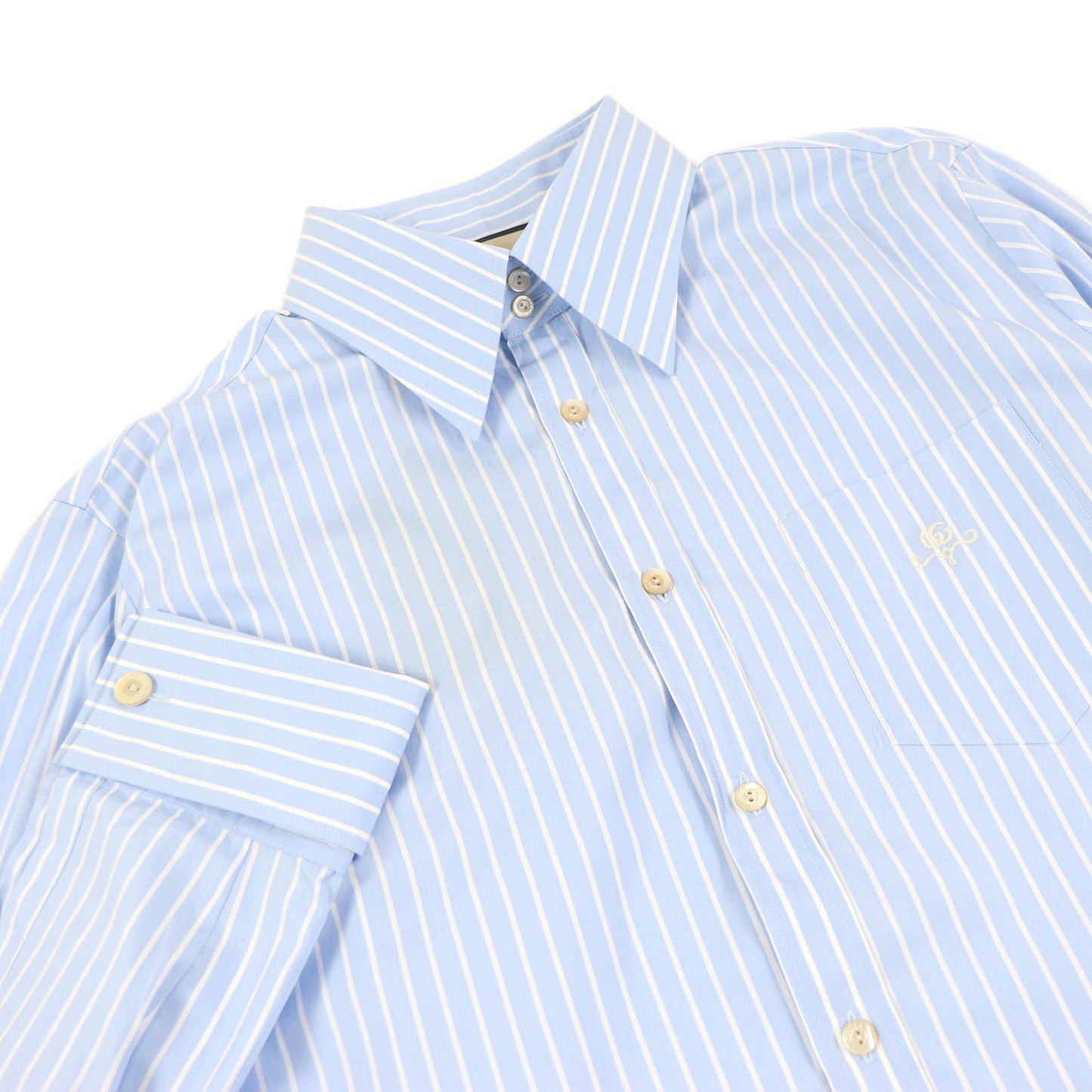 GUCCI Long sleeve shirt 680788 Main: 100% cotton, Part: 100% polyester blue mens 41