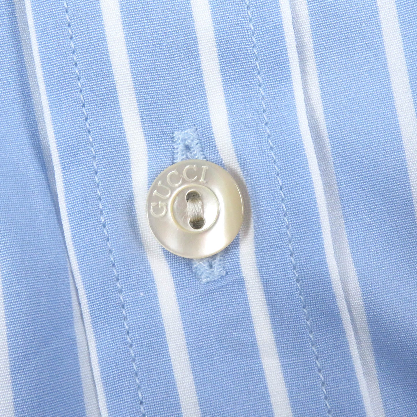 GUCCI Long sleeve shirt 680788 Main: 100% cotton, Part: 100% polyester blue mens 41