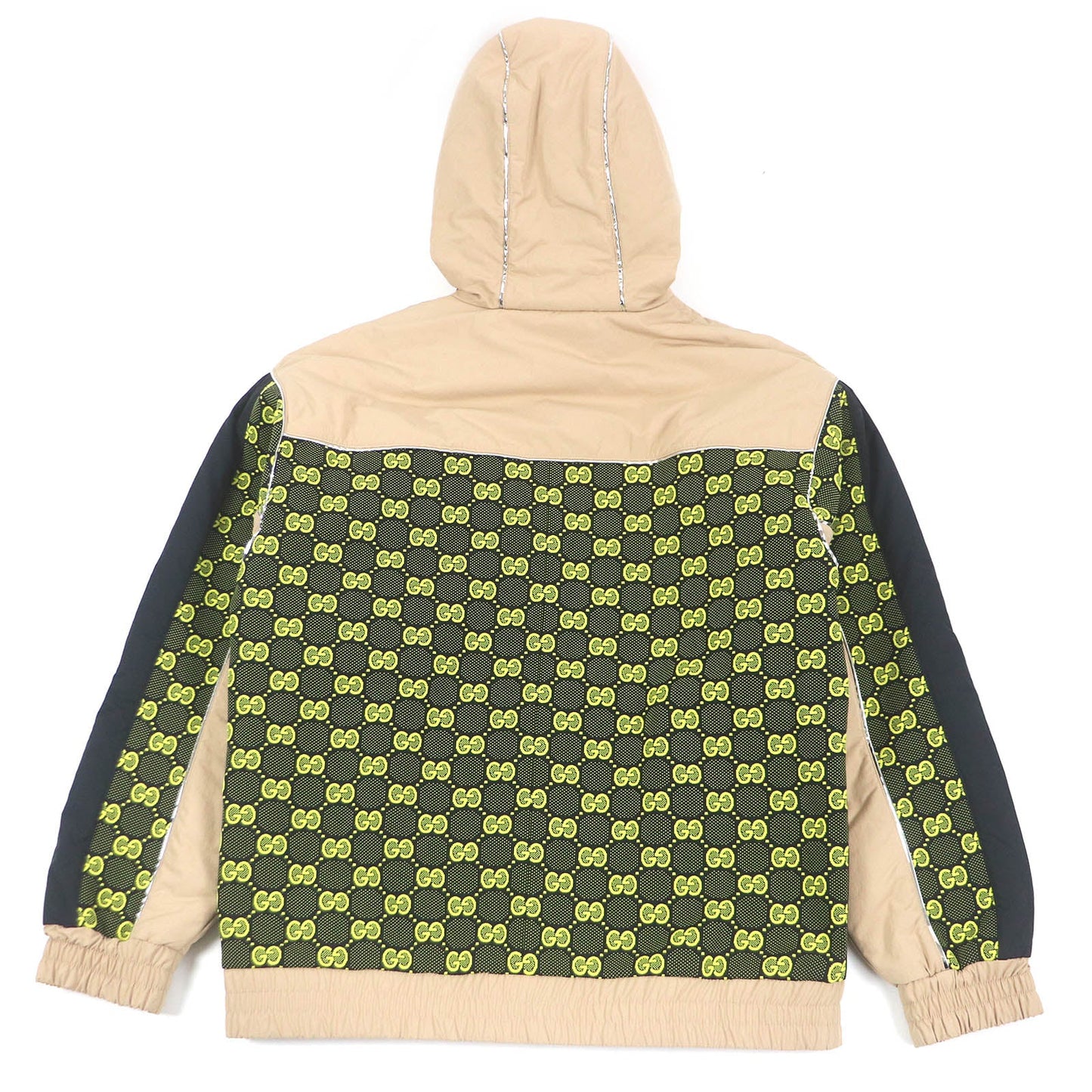 GUCCI Jacket 752157 Outer: 100% nylon, some: 96% nylon, some: 4% polyurethane, some: 61% polyurethane, some: 39% polyester beige mens M