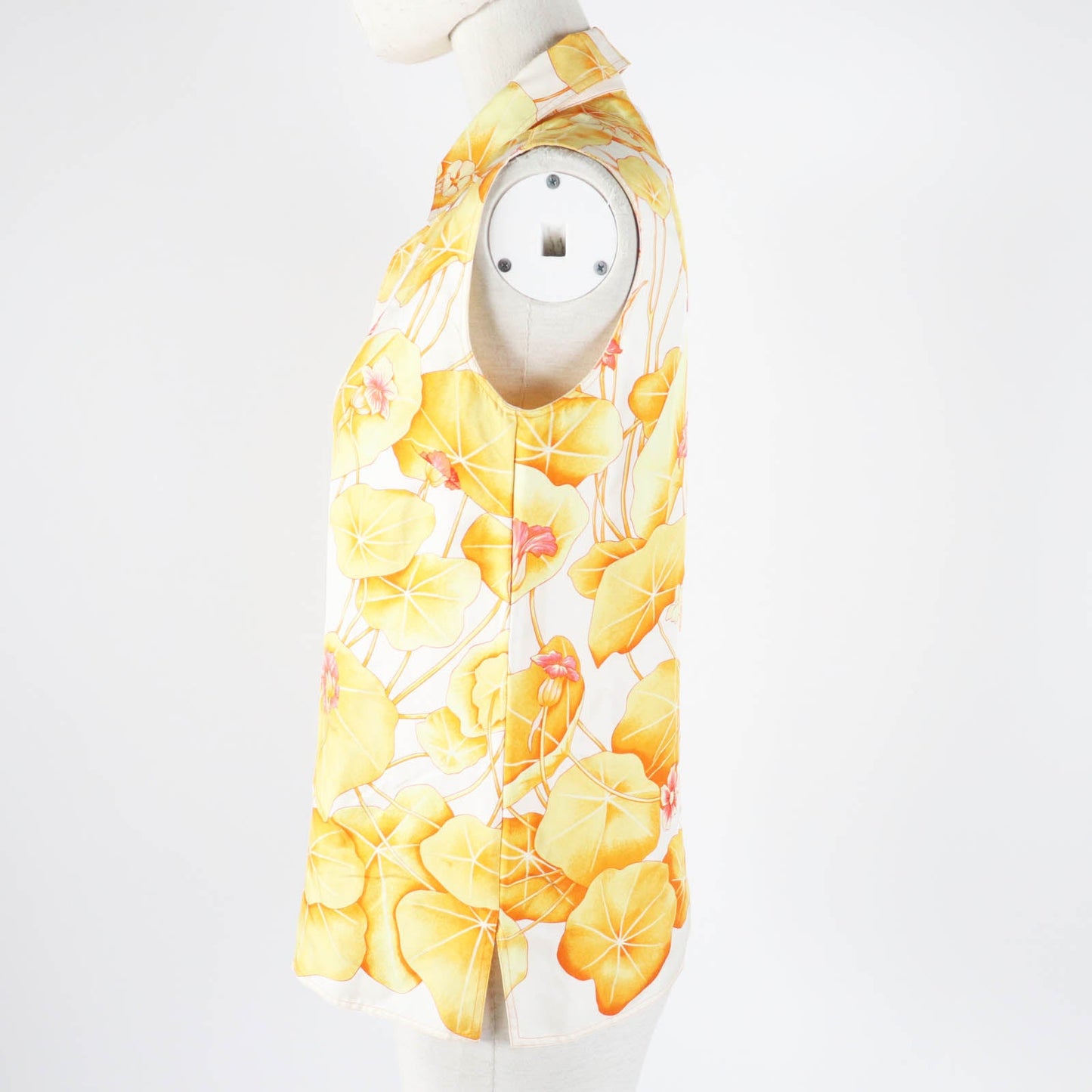 HERMES tops Main: 100% silk Orange Yellow type Margiela period Les Capucines Women 34