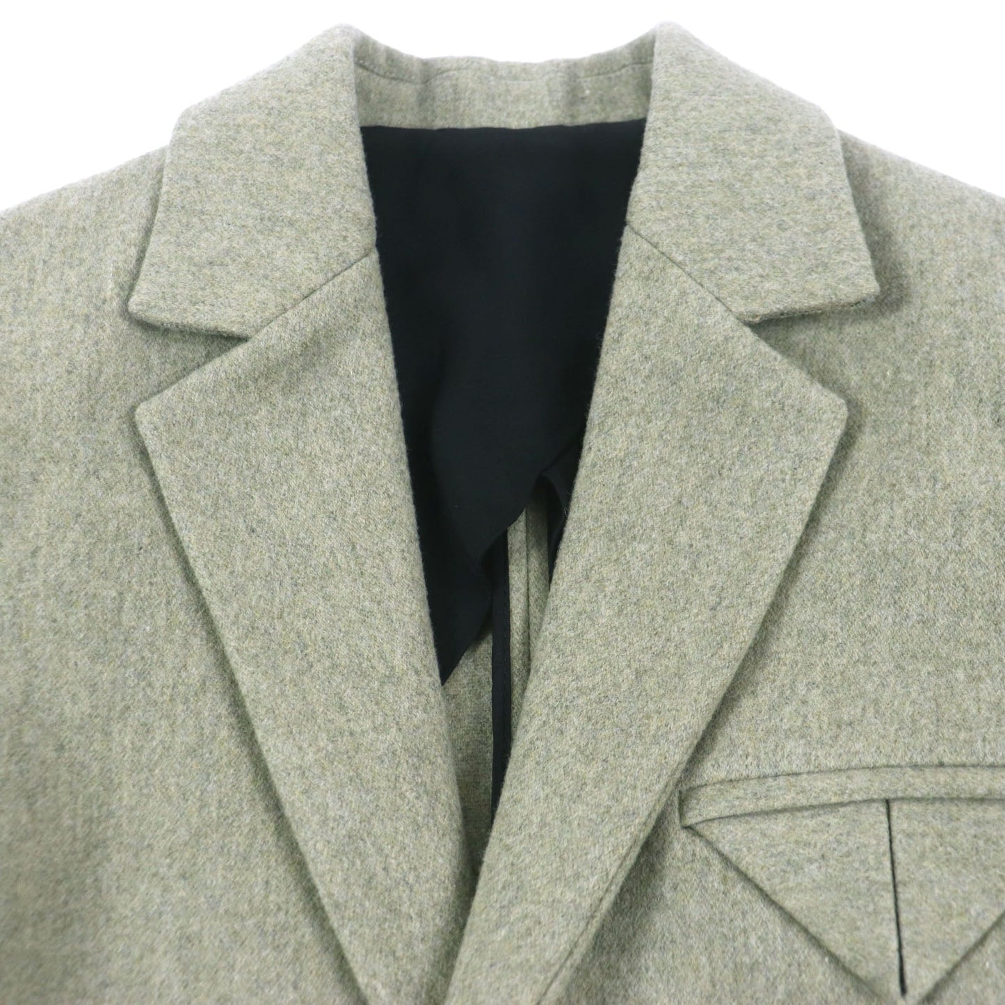 BOTTEGAVENETA Chester coat 647389 Outer: 80% wool, Outer: 20% nylon, Lining: 100% rayon, Lining: 100% cotton Green type mens 46