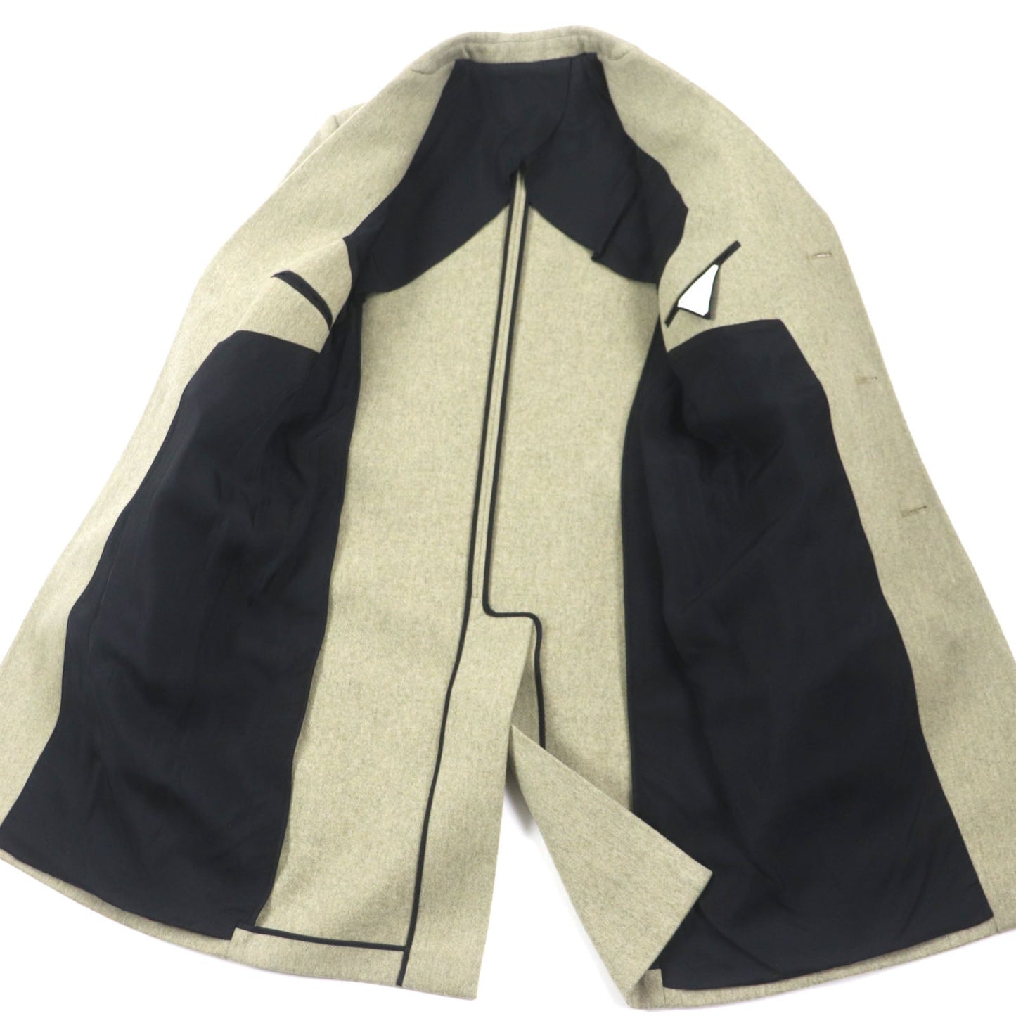 BOTTEGAVENETA Chester coat 647389 Outer: 80% wool, Outer: 20% nylon, Lining: 100% rayon, Lining: 100% cotton Green type mens 46