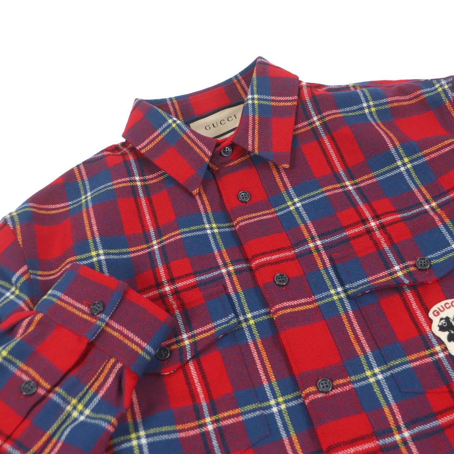 GUCCI Long sleeve shirt 720960 Outer material: 90% wool, Outer material: 10% nylon, Part: 100% polyester Red mens 48