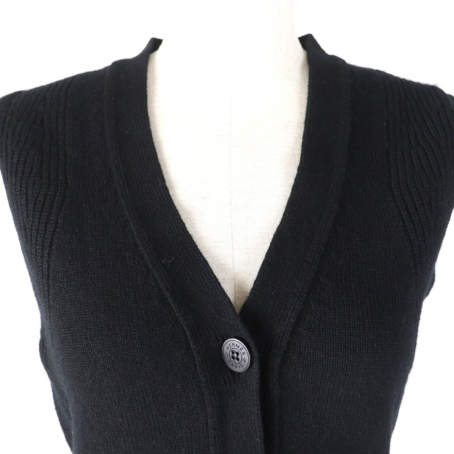 HERMES Vest 4E2721D1 Main: 100% cashmere black Women 36