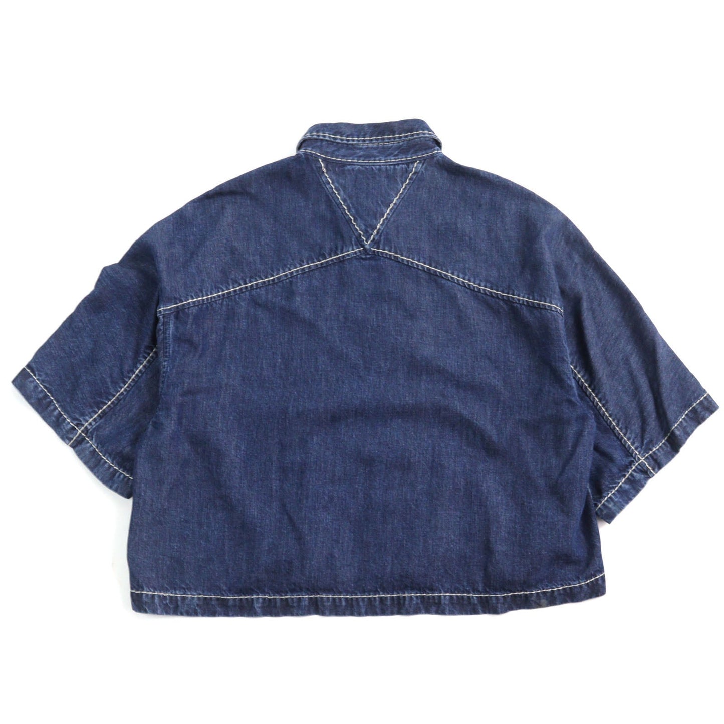 BOTTEGAVENETA Short sleeve shirt 659272 Outer: 100% Lyocell, Part: 100% Polyester Indigo blue mens 46