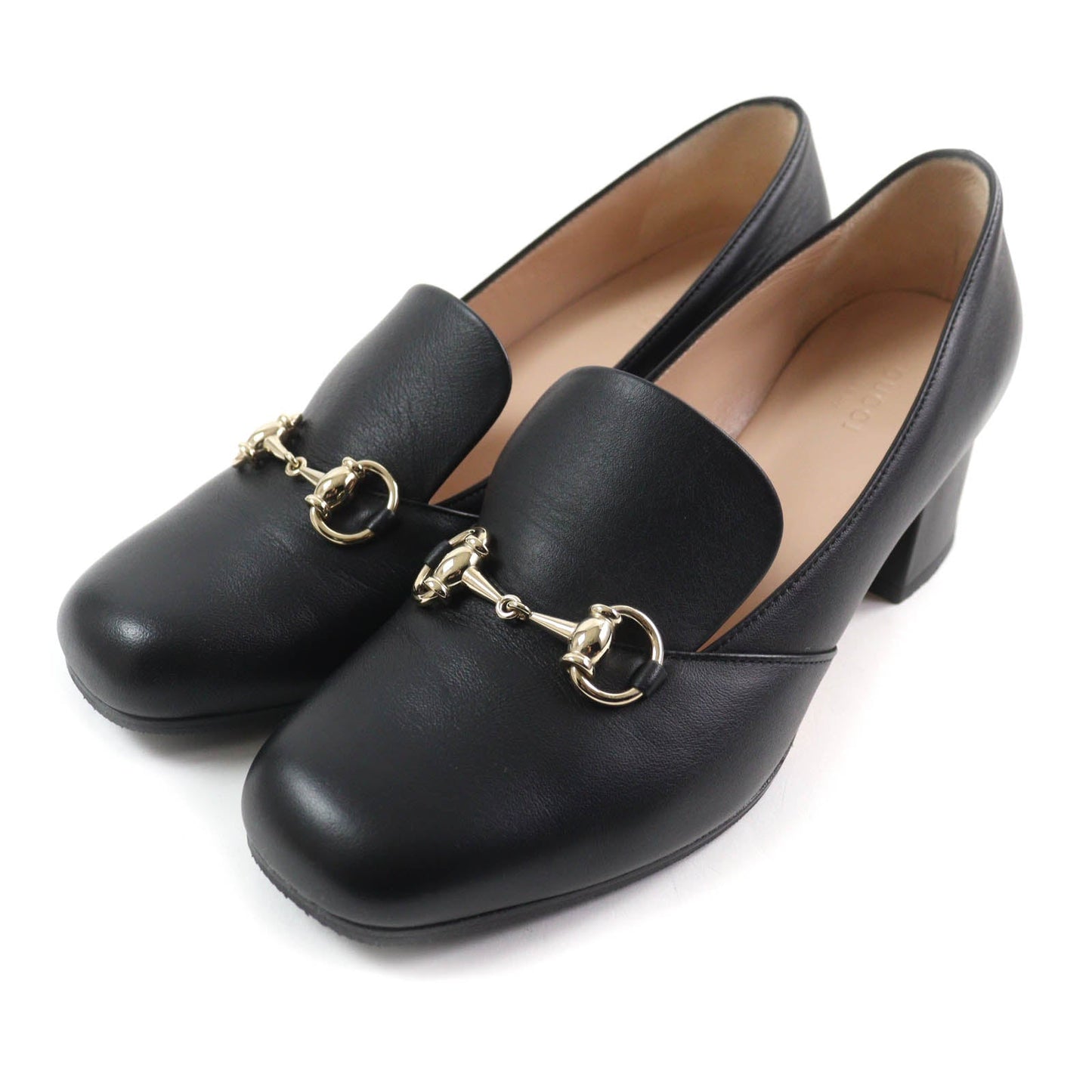 GUCCI pumps 466701 Main: Leather black Women 38 1/2