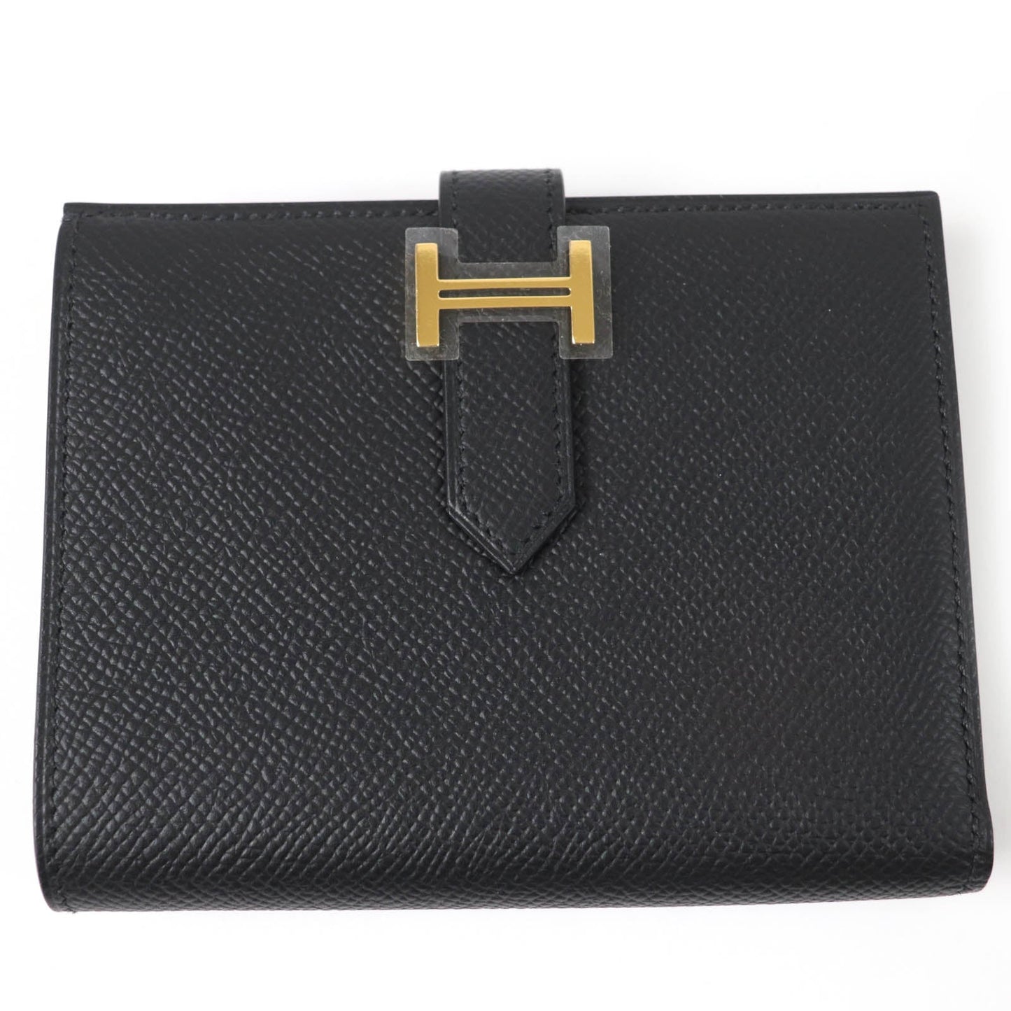 HERMES Bifold Wallet Main: Epsom black Bean compact Women