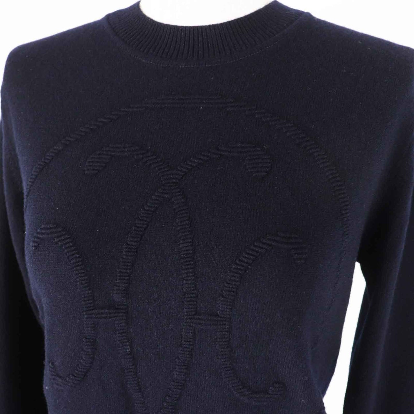 HERMES knit 4E2604D1 Main: 100% cashmere Dark navy Women 36