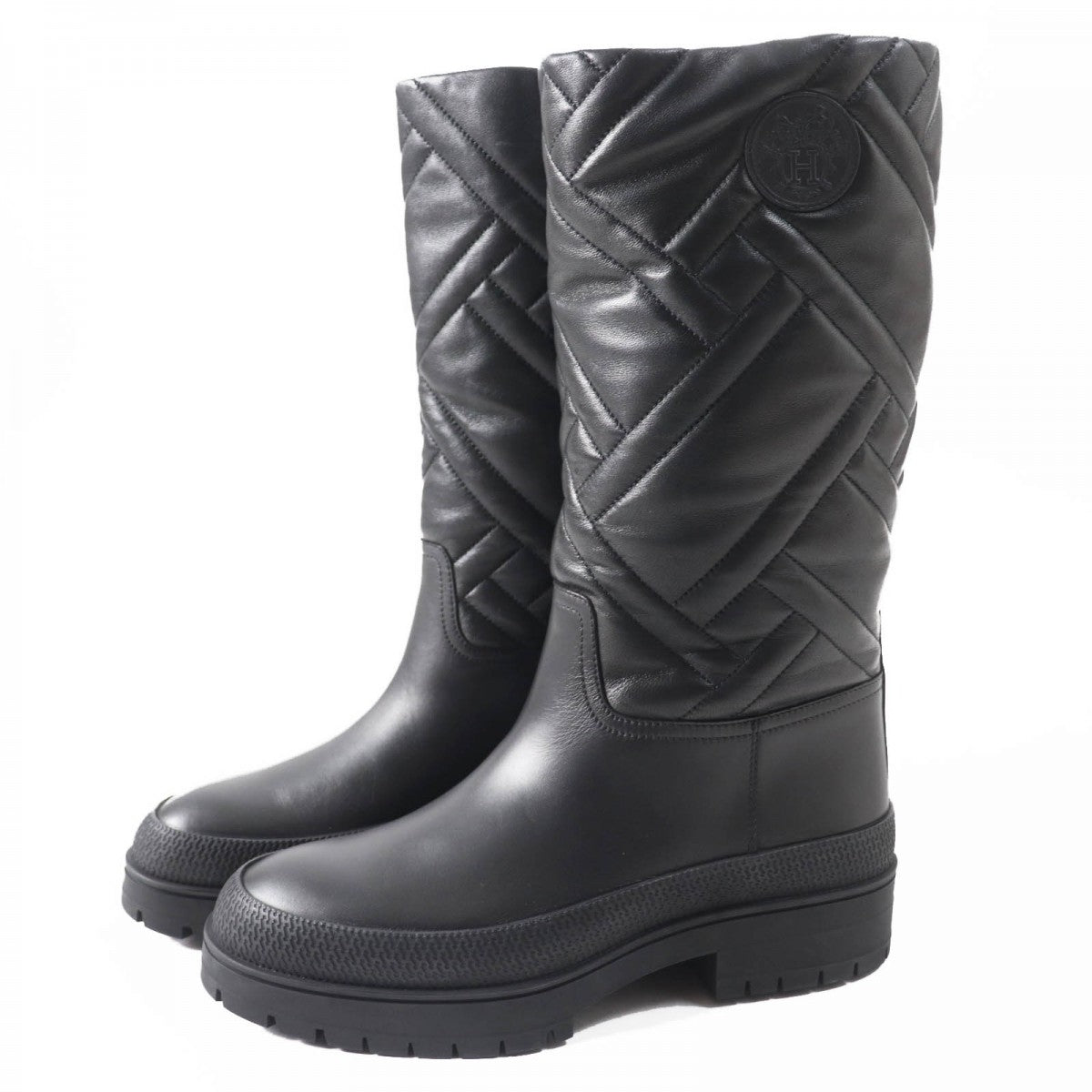 HERMES boots 222048 Main: Leather black Fuji Women 36.5