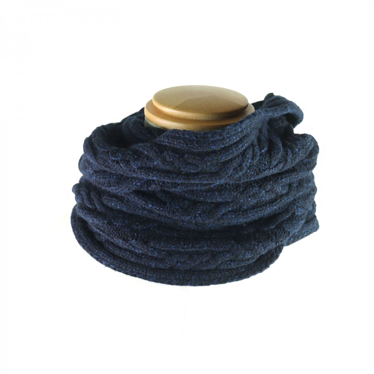 HERMES Snood Main: 63% wool, 34% cashmere, 3% silk Navy type mens