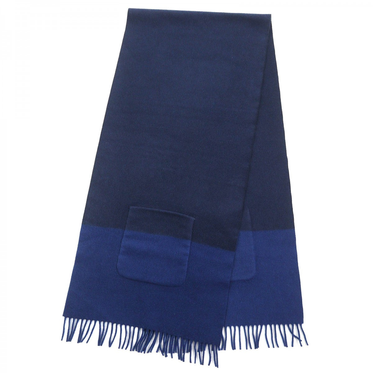 HERMES Scarf H259096S Main: 100% cashmere blue Allumet Pocket Women