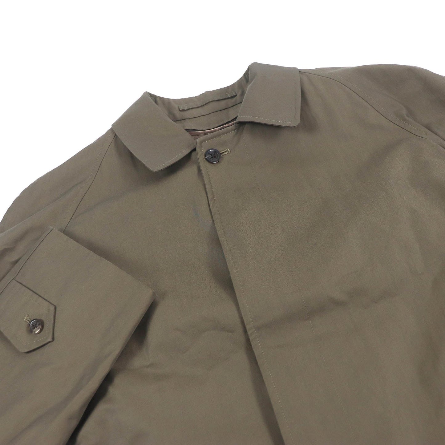BURBERRY LONDON Stainless collar coat Outer: 100% cotton, Lining: cotton, Lining: cupra, Lining: polyester, Liner: 90% wool khaki mens 92-170-5