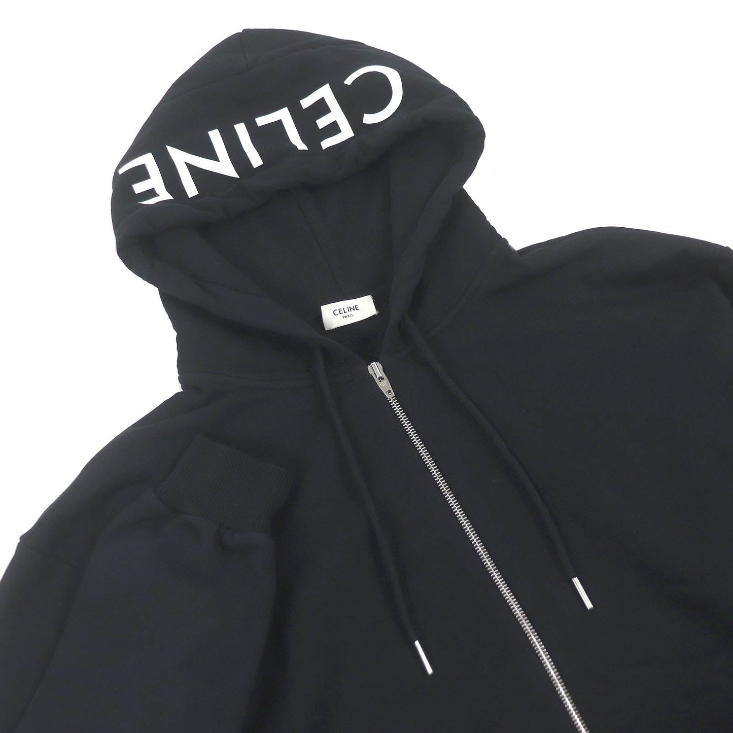 CELINE Hoodie 2Y497670Q Main: 100% cotton, part: 96% cotton, part: 4% polyurethane black mens XS