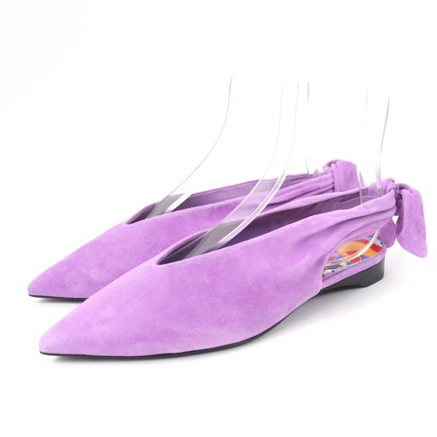 HERMES pumps Main: Suede leather purple Eva Women 37