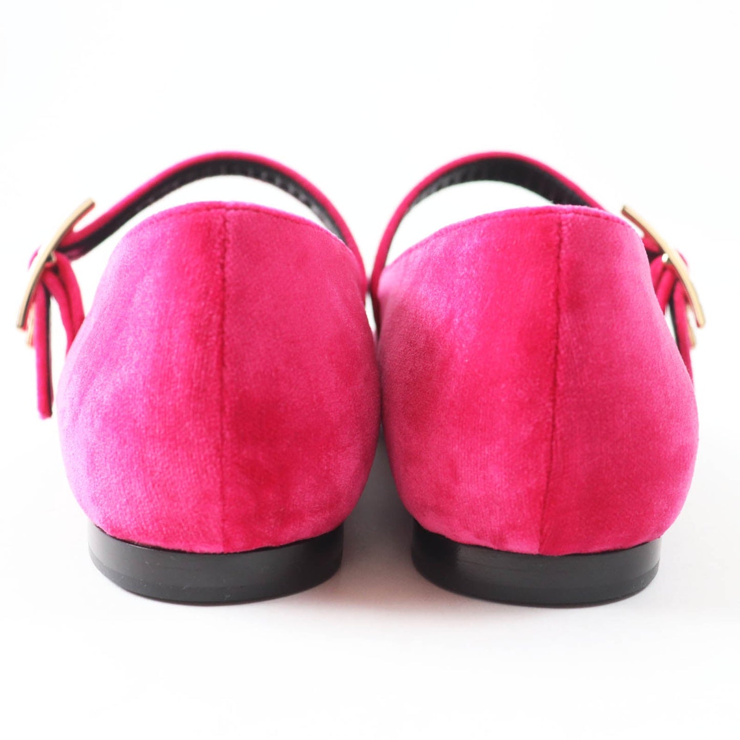 HERMES Ballet shoes Main: Velour Fuchsia Jane Women 36 1/2