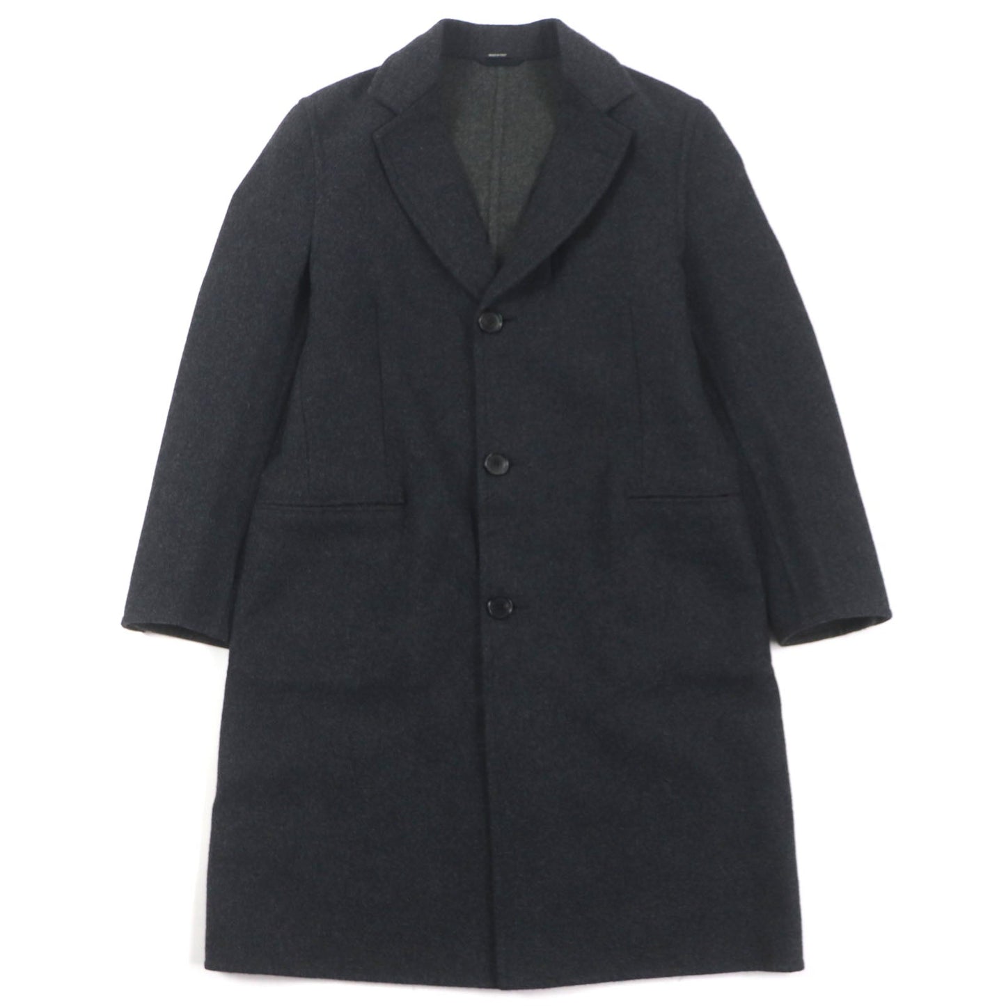HERMES Chester coat Outer: 100% wool, Lining: 100% silk Dark gray mens 48