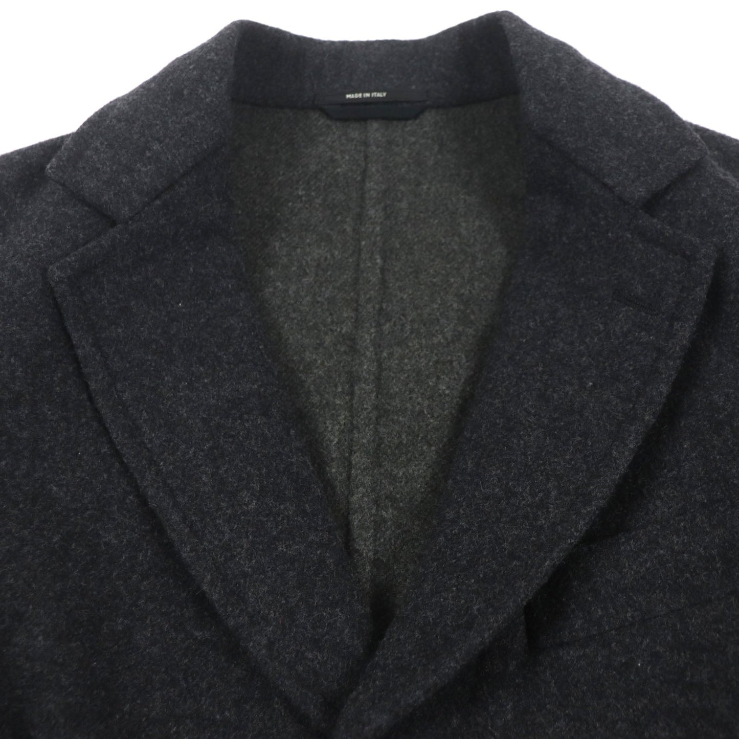 HERMES Chester coat Outer: 100% wool, Lining: 100% silk Dark gray mens 48