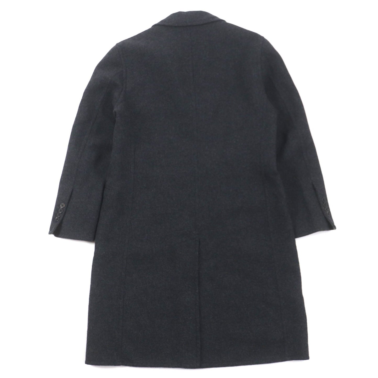 HERMES Chester coat Outer: 100% wool, Lining: 100% silk Dark gray mens 48