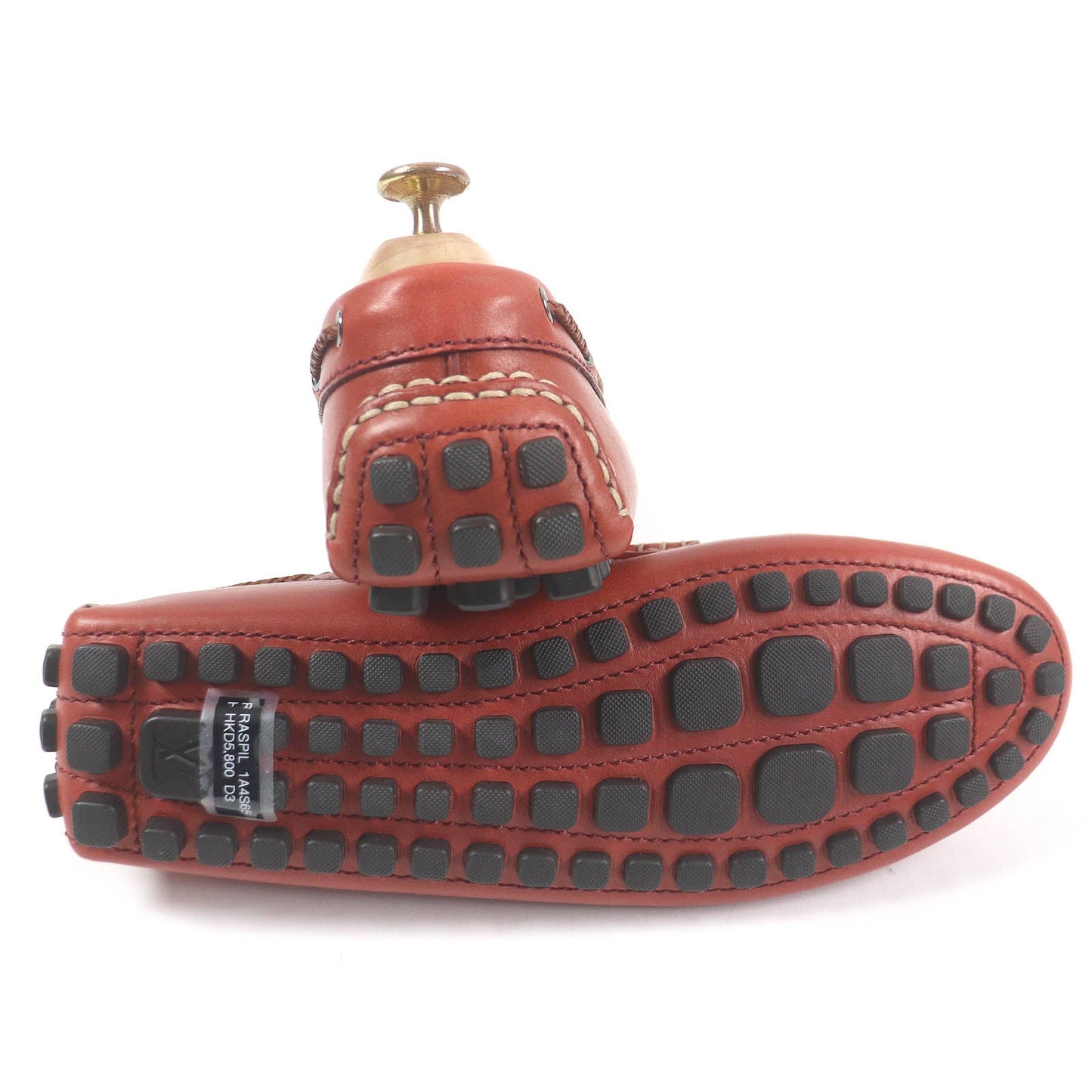 LOUIS VUITTON loafers Main: suede leather, Main: leather Red type mens 6.5