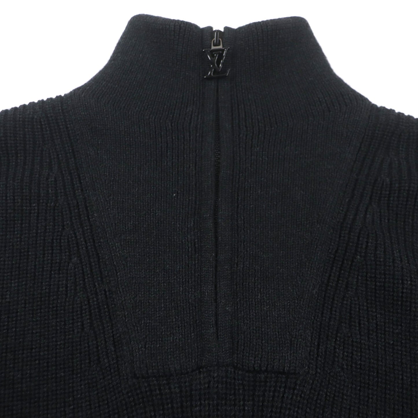 LOUIS VUITTON sweater Main: 100% wool, part: 95% wool, part: 3% nylon, part: 2% polyurethane black mens S
