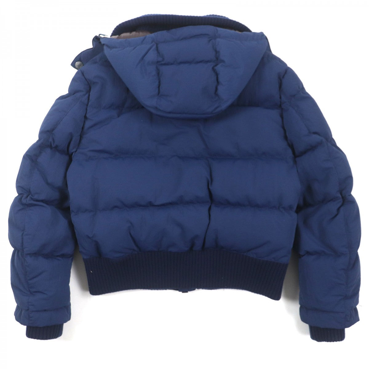 HERMES Down jacket Main: 100% nylon, Lining: 100% nylon, Leather part: sheepskin, Part: 68% wool, Part: 29% cashmere Navy mens 46
