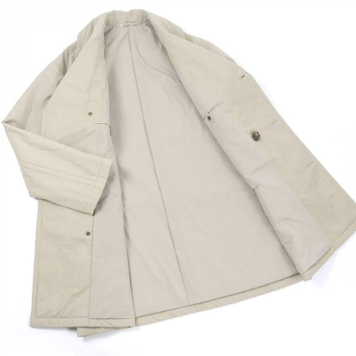HERMES coat Outer: 57% nylon, Outer: 43% cotton, Lining: 80% nylon, Lining: 20% polyurethane, Filling: 95% polyester khaki mens 44