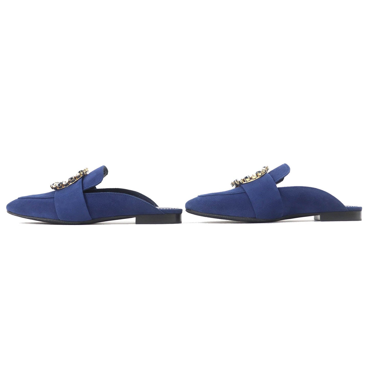 LOUIS VUITTON Mule Main: Suede leather Navy Women 36