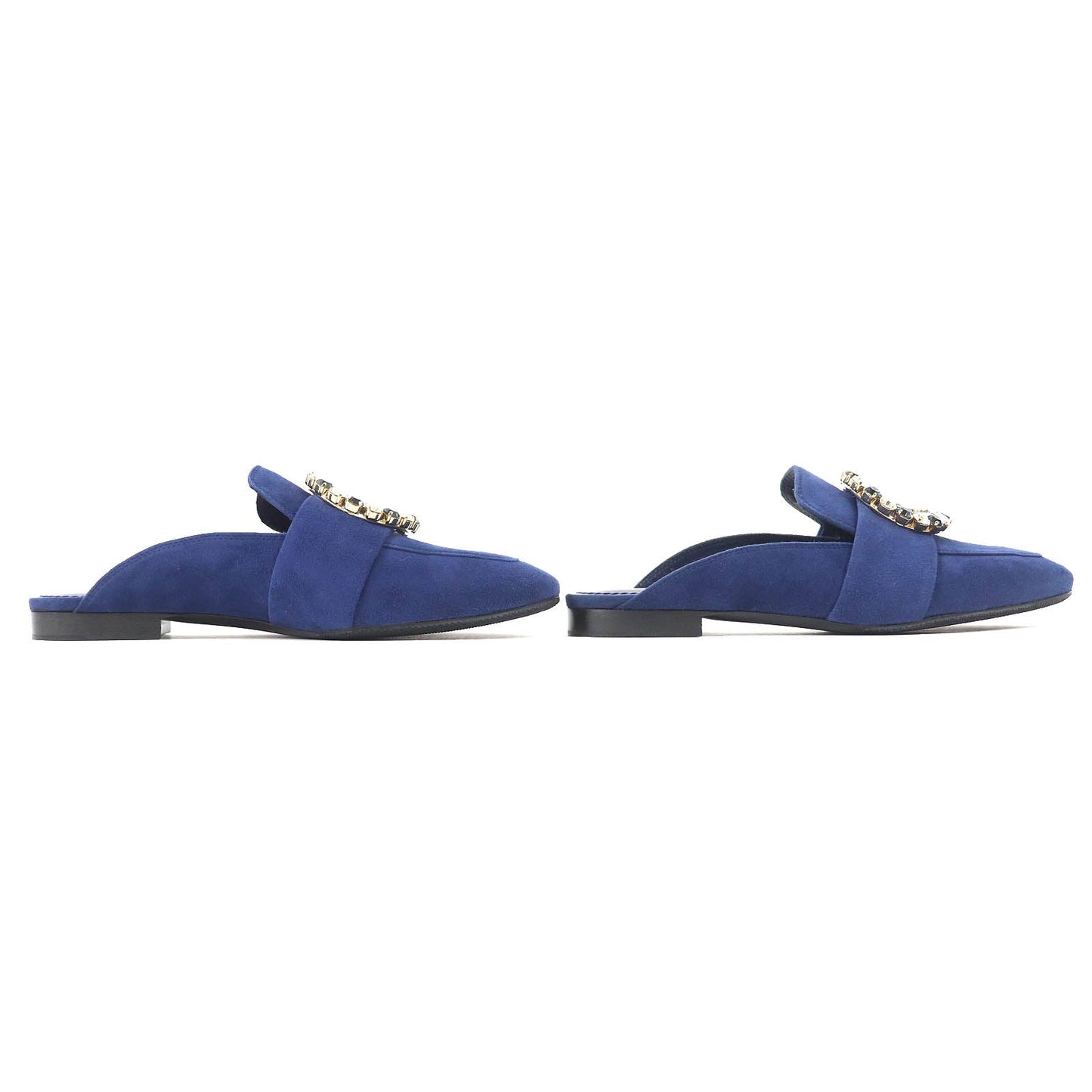 LOUIS VUITTON Mule Main: Suede leather Navy Women 36