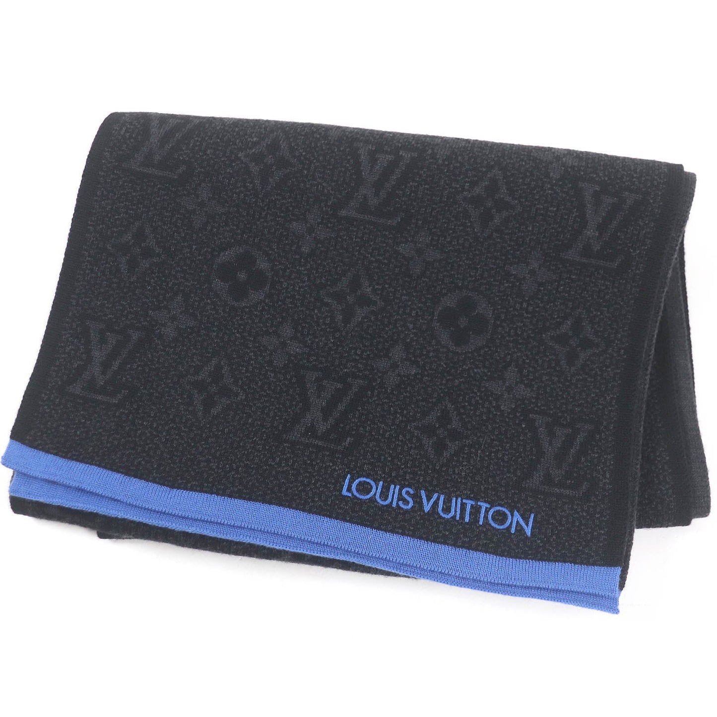 LOUIS VUITTON Scarf M76240 Main: 100% wool black mens