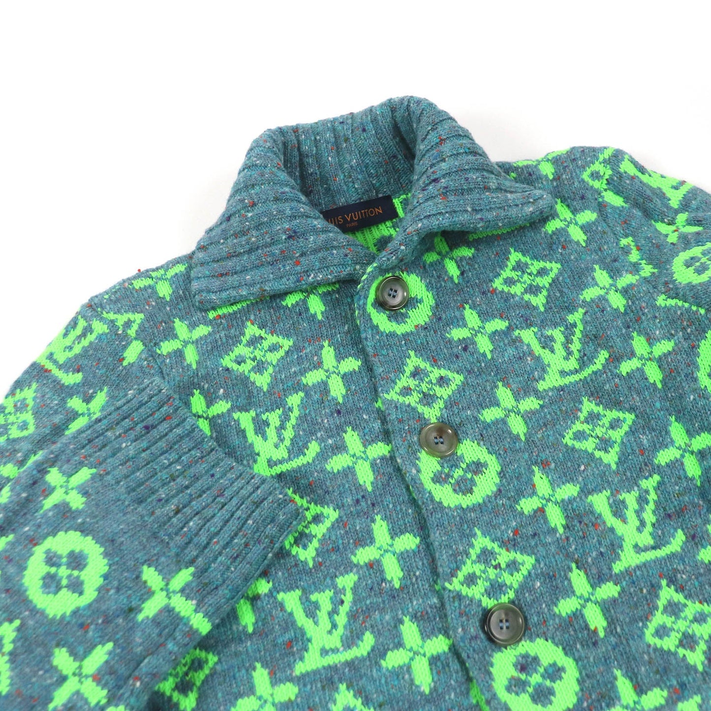 LOUIS VUITTON cardigan Main: 76% wool, 24% polyamide blue mens L