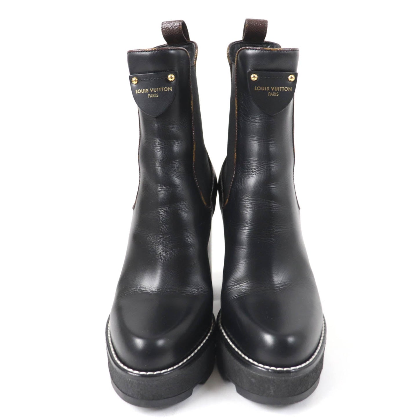 LOUIS VUITTON Ankle boots Main: Leather black LV Bobur Line Women 37