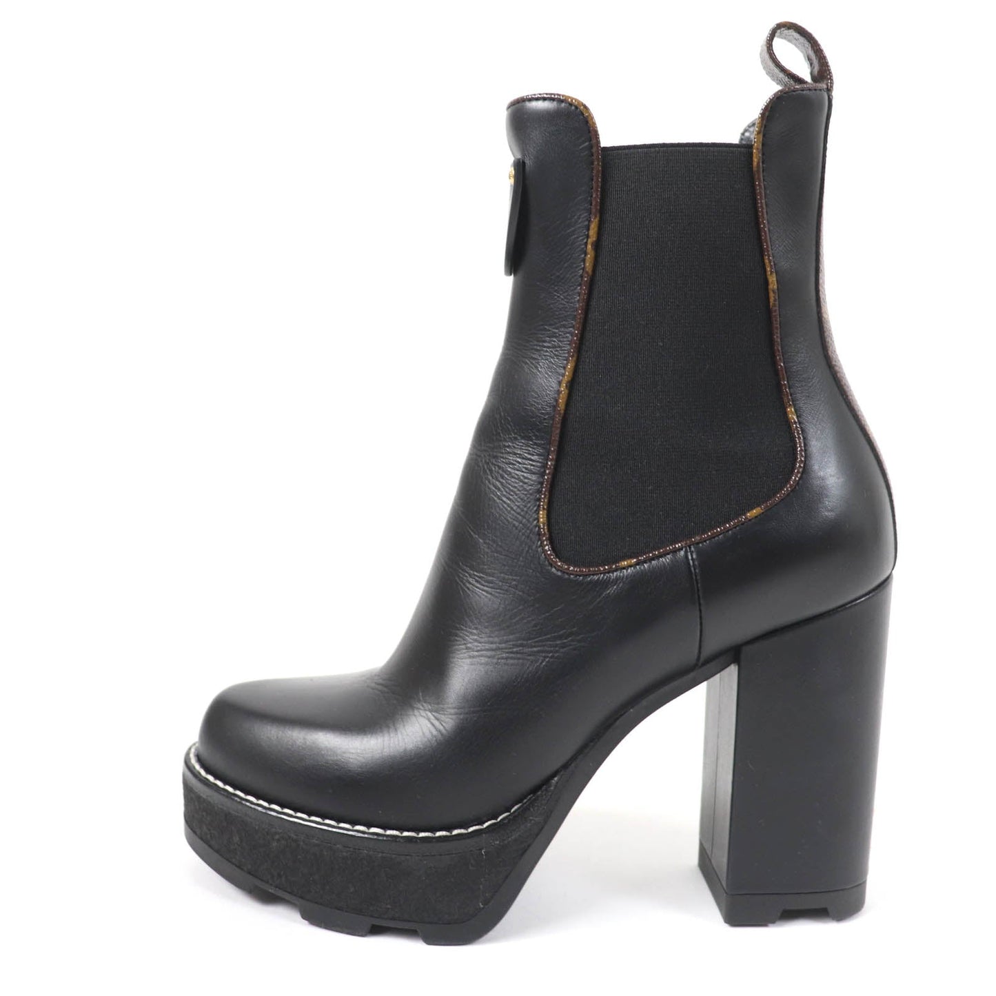 LOUIS VUITTON Ankle boots Main: Leather black LV Bobur Line Women 37